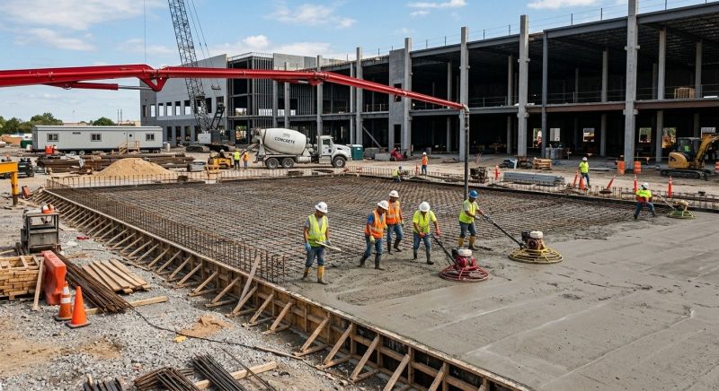 Commercial Slab Construction in Harrisburg, PA