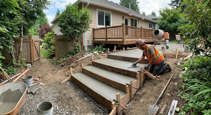 Poured Steps Installation in Fort Collins, CO